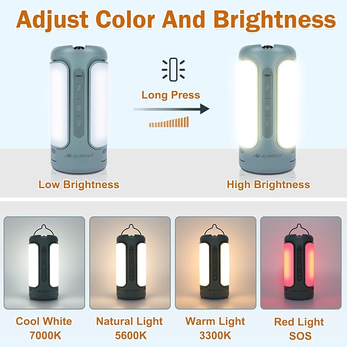 Rechargeable Lantern + Hammock Bug Net, Foldable LED Lights with 5 Modes Linghting, Mosquito Net for Hammocks