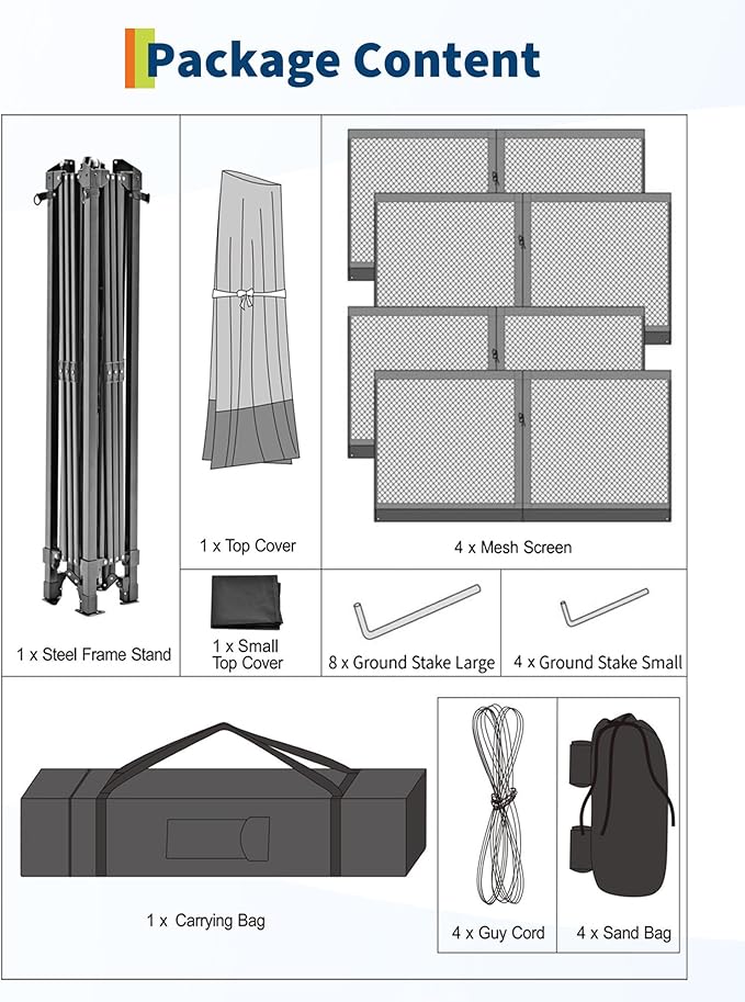 Garvee 12x12FT Pop Up Gazebo with Mosquito Netting, Outdoor Canopy Tent Easy Setup for Backyard Patio Garden Deck, Green