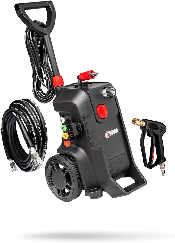 Adam's Pressure Washer 3.0 Upgrade Kit- Powerful Car Washing Pressure Sprayer, Includes Snub Nose with Swivel & 30ft Hose |1260 PSI & 1.6 GPM| Clean Your Car, Truck, House, Sidewalk, Etc.