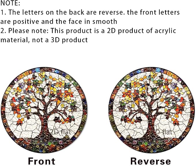 Acrylic Suncatcher Window Hanging, Diamond Tree Sun Catcher Rainbow Indoor Window Decoration for Living Room Bedroom, Unique Gift for Mom Wife & Friends, 7.87 x 7.87 inches