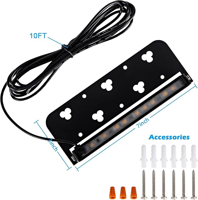 7inch Retaining Wall Lights 3W LED Hardscape Paver Lighting,2700K Soft White Waterproof Outdoor Step Lights,12V AC/DC Low Voltage Landscape Lighting-8Packs