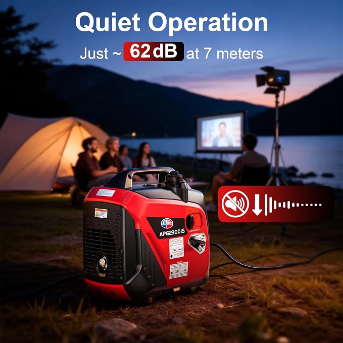All-Power 2000W Portable Inverter Generator: Quiet Small Gasoline Generator CO-Sensor ECO Mode EPA Compliant 1.05 Gal Fuel Tank Gas Powered Emergency Backup for Outdoor Camping Home Use