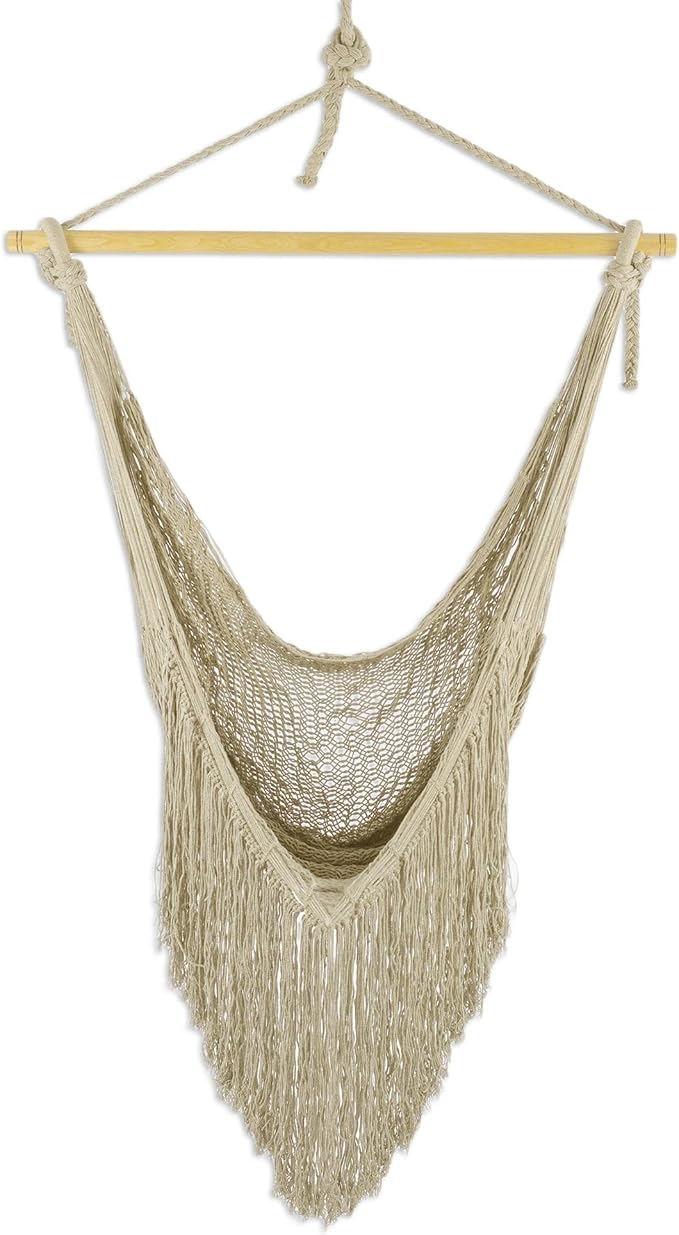 Novica Handmade Grey Cascade Cotton Rope Hammock Swing (Single)