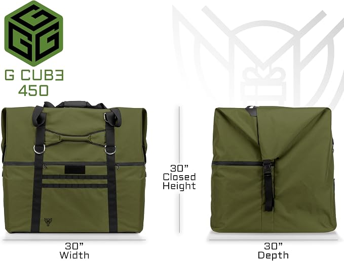 Xtreme Sight Line ~ G CUBƎ 450 + G SØLAR 180 Faraday Bag for Large Generators and Solar Panels ~ Protects Against EMP/CME/EMF/RF ~ Diamond Form Farday Lined Interior ~ OD Green