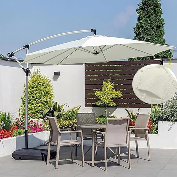 7ft/9ft/10ft Parasol Umbrella Canopy Replacement, Patio Umbrella Replacement Cover, 8 Ribs/6 Ribs Parasol Top Replacement Cloth(Grass Green,270cm/9ft-6ribs)