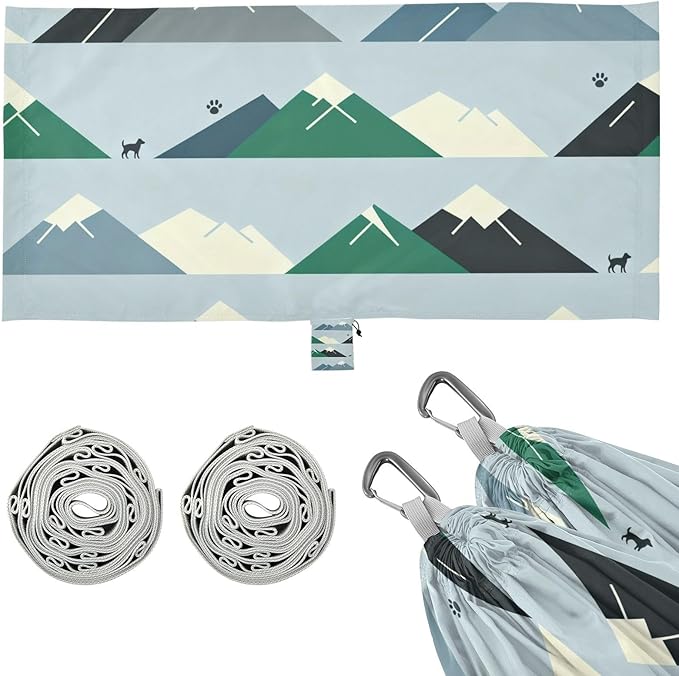 Mountain and Pet Outdoor Hammock with Tree Straps Cloth for Outside Beach Patio Garden