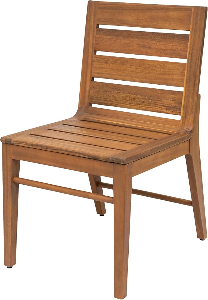 Christopher Knight Home Josie 7 Piece Acacia Wood Outdoor Dining Table Set for 6, Extendable Dining Table and 6 Armless Chairs Set with Slatted Design, Outdoor Patio Furniture Set for Dinner, Teak
