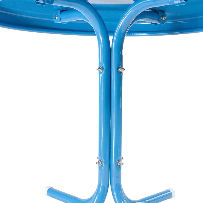 Northlight Outdoor Retro Tulip Side Table, 22", Turquoise Blue
