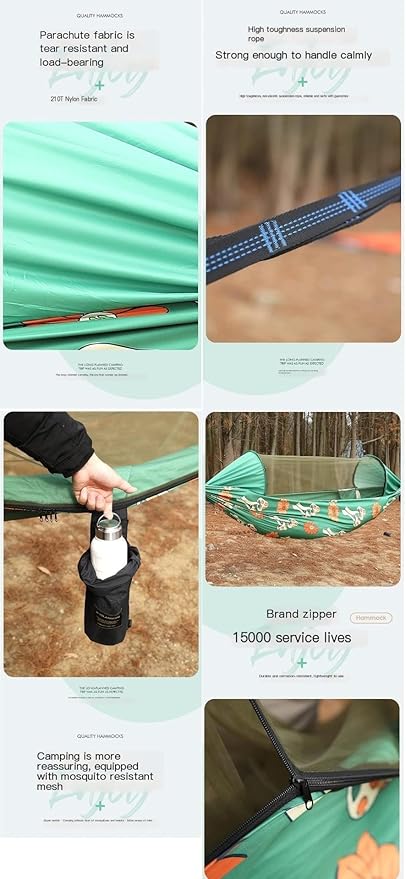 Hammock Tent Hanging Camping Hammock with Net Lightweight Outdoor Swing Sleeping Hammock