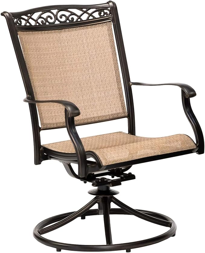 Hanover Fontana 9-Piece Outdoor Dining Set, Rust-Resistant Aluminum Outdoor Patio Dining Set for 8 with Swivel Rockers and 60" Square Cast-Top Patio Table, Perfect for Backyard, Patio, Deck, and Porch