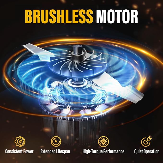 13-Inch Cordless Lawn Mower Compatible with Dewalt 20V MAX Battery, Brushless Electric Mower with 5-Position Height Adjustment & 8 Gal Bag for Small Yards (Tool Only)