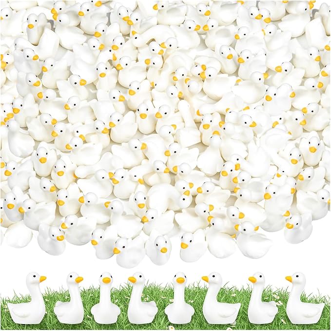 270Pcs Mini Tiny Resin Gooses | DIY Crafts, Lawn Yard Garden Decorfor Dollhouse Fairy Gardens Micro Landscape DIY Crafts