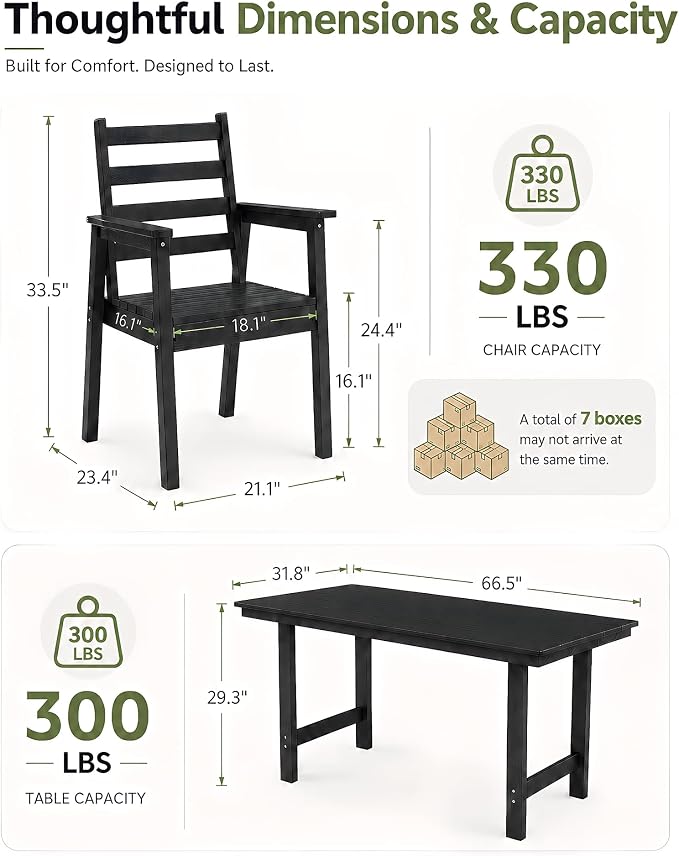 12 Piece HDPE Outdoor Dining Set for 10, Patio Dining Furniture Set with 2” Umbrella Hole, Weather Resistant Outdoor Table and Chairs for Garden, Poolside, Backyard, Deck