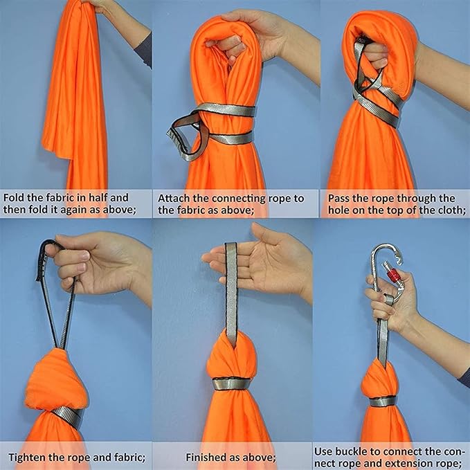 Indoor Therapy Swing Chair for Adults Autism, Cuddle Yoga Hammock Ideal for ADHD Aspergers and Sensory Integration Snuggle 440lbs Load Capacity (Color : Orange, Size : 150x280cm/59x110in)