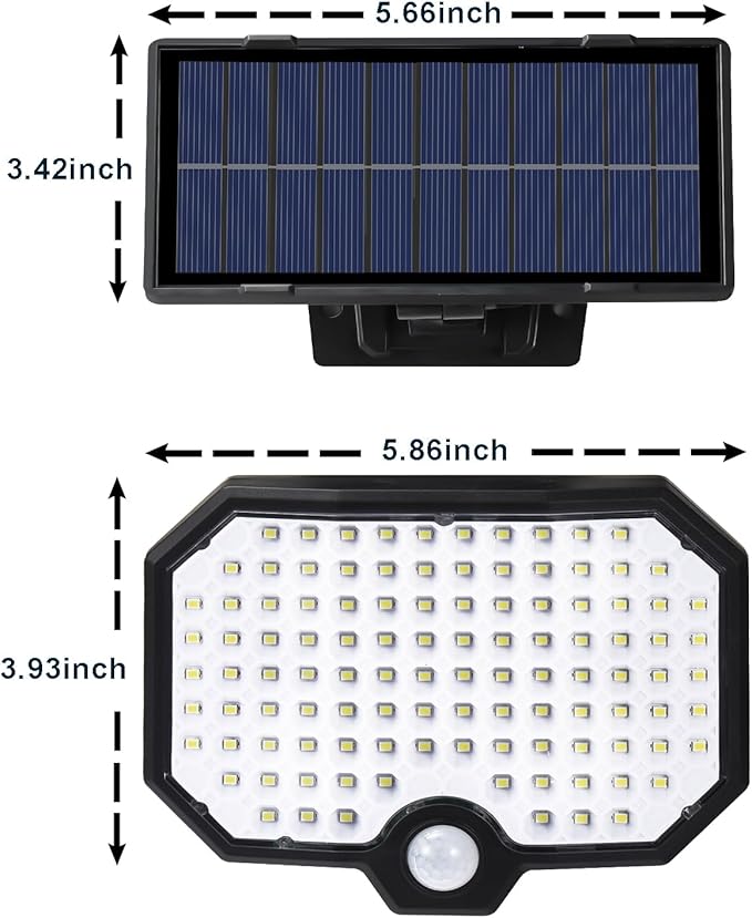 Solar Lights Outdoor Waterproof Motion Sensor Outdoor Flood Lights with 16.5ft Cable,120°Wide Angle Dusk to Dawn Solar Security Split Lights for Yard Garage Porch Shed Barn,LED 6500K,2 Pack