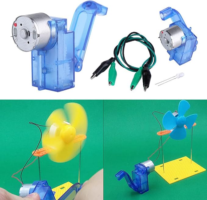 Kids Hand Crank Generator Manual Mechanical Emergency Power Supply for Electricity Production STEM Toy for Camping Outdoor Survival