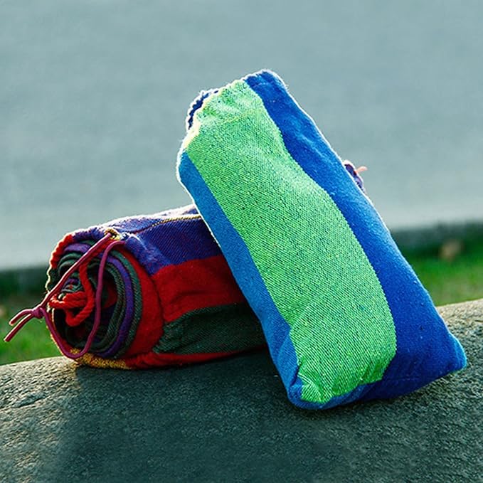 Hammocks Hammock Outdoor Camping Single Double Leisure Canvas Hammock Dormitory Leisure Swing is Strong and Durable