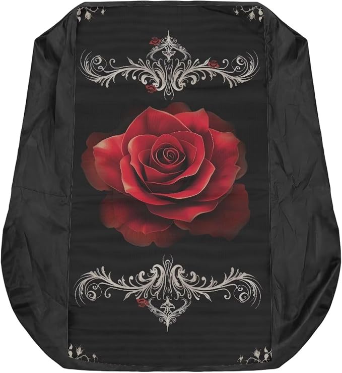 Red Rose Lawn Mower Seat Cover Universal Riding Tractors Seat Cushion Waterproof Tractor Accessories Lawn Mower Seat Protector