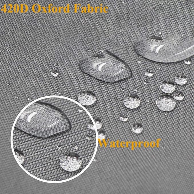 Patio Sectional Curved Sofa Protector Cover Waterproof Heavy Duty 420D Oxford Outdoor Sectional Curved Couch Sofa Furniture Covers with Windproof Reinforced Buckles (120.08x38.98x35.83in)