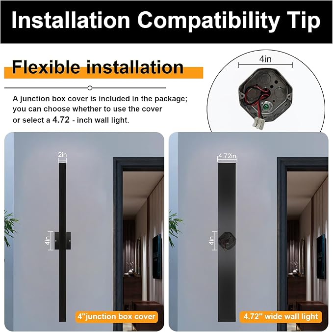 AioTio Black Outdoor Wall Light,2pack 79inch Modern LED Exterior Light Fixtures Wall Mount,3000K Waterproof Long Outdoor Linear Wall Sconce IP65 Waterproof,Outside Wall Lights for House,Porch