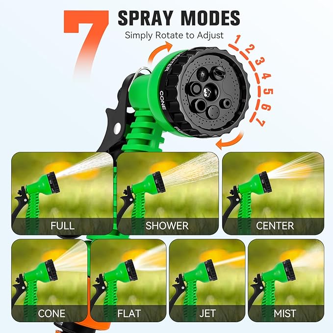 21V Battery Powered Water Pump 240GPH Cordless Water Transfer Pump Battery Operated with Garden Hose Nozzle 7 Spray Modes for Watering Car Washing Tub Fish Tank Inflatable Pool (Black)