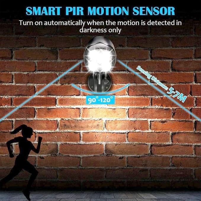 Battery Operated Motion Outdoor Waterproof Lights, 800 Lumen Ultra Bright Battery Powered Night Activation Security Spotlight for Porch, Trash Can, Stairs, Garage (2 Pack)