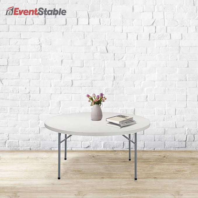 EventStable TitanPRO 72" Round Plastic Folding Table - 10 Pack