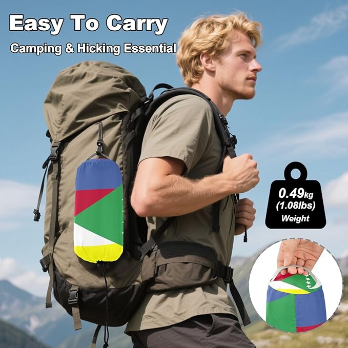National Flag of The Comoros Hammocks with Portabl Carry Bag Backyard Hammock for Indoor Outdoor Patio