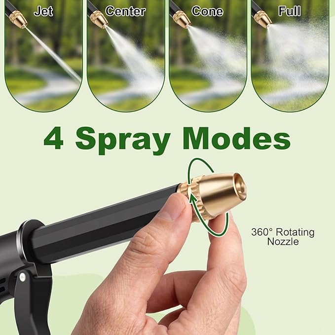 Jet Nozzle Power Washer for Garden Hose, 2026 New 4 Mode Pressure Washer Wand with Soap Dispenser and Quick Connectors for Car Washing Patio Driveway Outdoor Cleaning