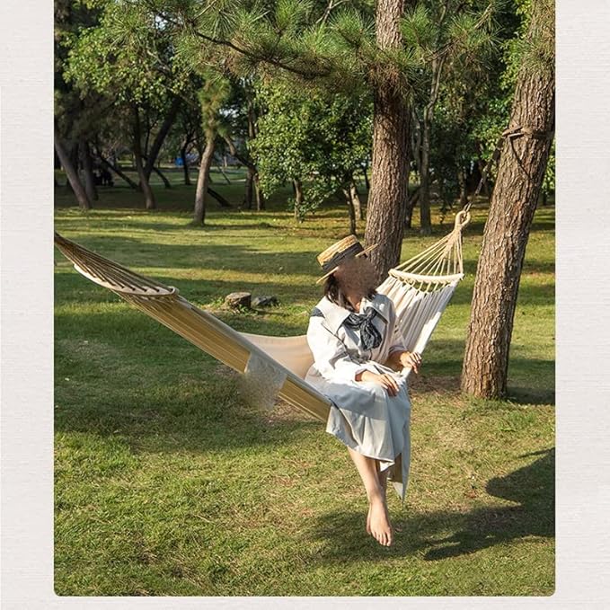 MaGiLL Outdoor Hammock Anti-Rollover Single Canvas Hammock Outdoor Camping Swing Adult Portable Hanging Chair (Color : 3-Pack, Size : Light Grey)