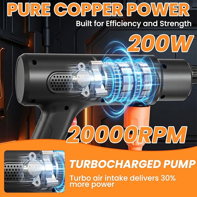 Cordless Pressure Washer, 1200 PSI Battery Powered Pressure Washer with 6-in-1 Nozzle, Portable Handheld Power Washer Cleaning Tool for Car Wash, Garden, Patio, Home