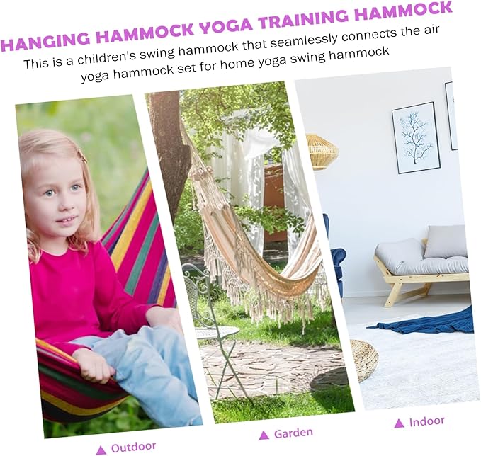 BESPORTBLE 1set Boys and Girls Hammock Portable Outdoor Hanging Hammock for Camping Travel and Comfortable Design for Boy Girl and Indoor Play