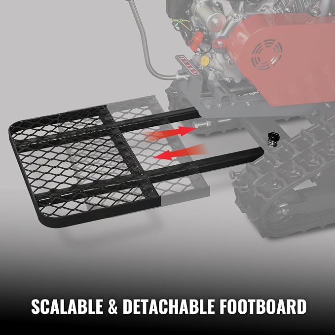 MechMaxx 27" Walk Behind Flail Mower, 10HP 302cc, Self-Propelled, Tracked, Electric Start, SFM27T