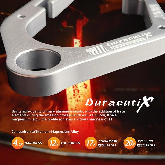 DuracutiX Aluminum Hook For Tree Climber Compatible with Shembiner XL, Quick and Easy One-Hand Removal and Installation of Chainsaws and Tools Inside The Hook, Not Easy Fall Off in Any Position