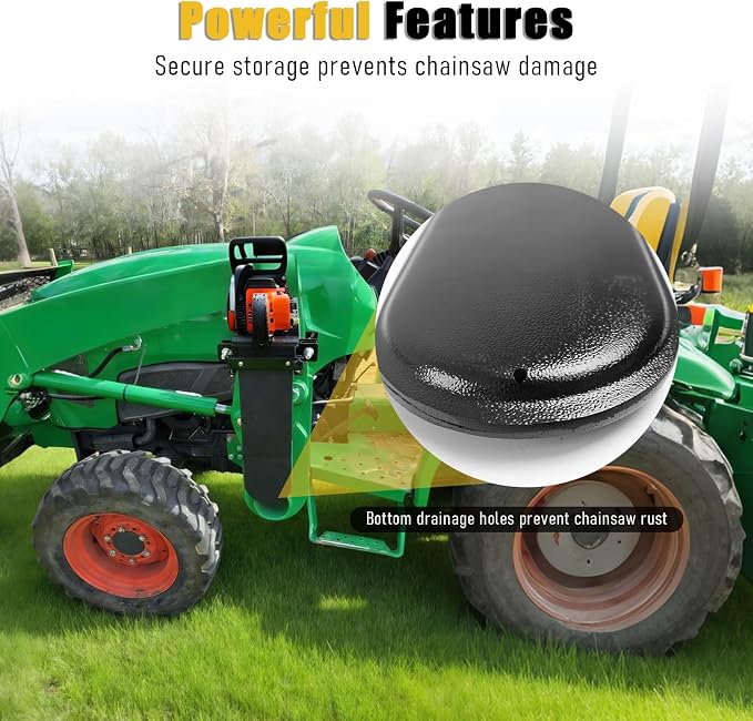 20" Universal Chainsaw Holder Chainsaw Scabbard Mount Carrier Kit | Tractor ATV UTV Truck