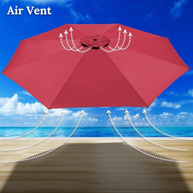 YardGrow 13ft 8 Ribs Umbrella Canopy Replacement for Patio Umbrella, Canopy ONLY, Frame NOT Included