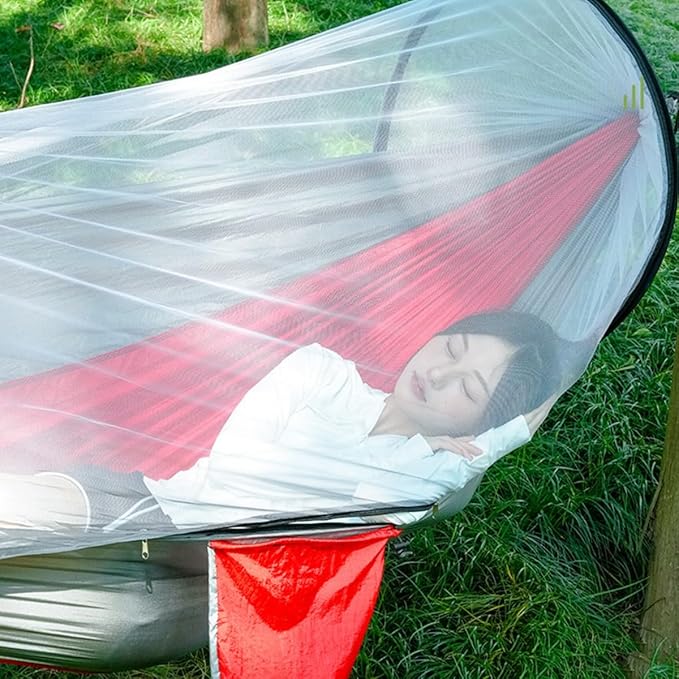Portable Hammock, Mosquito Net for Hammockbuilt Net High Load Bearing, Perfect for Backpacking Hiking(Green,260 * 140cm)