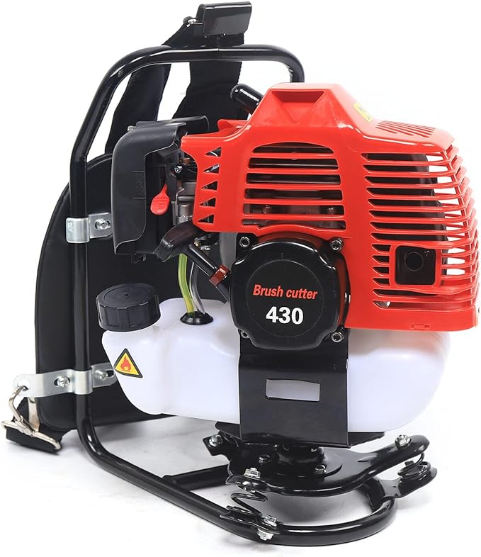 3 in 1 43CC 2 Stroke Backpack Gas Garden Brush Cutter Grass Trimmer Lawn Mower 1250W 3200rpm, for Shrub Harvesting and Cleaning, Weed Harvesting, Landscaping