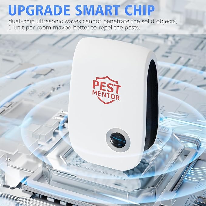 Ultrasonic Pest Repellent 10 Packs, Plug-in Ultrasonic Pest Repellent Indoor, Effectively Repel Mosquitoes Mice Flies Cockroaches Insects Spiders Ants, Pest Control for Home Office Kitchen Room