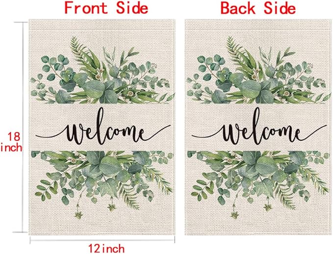 wyooxoo Spring Summer Flower Garden Flag 12x18 Inch Double Sided Vertical Welcome Garden Flag Outside Farmhouse Yard Outdoor Decoration (I)
