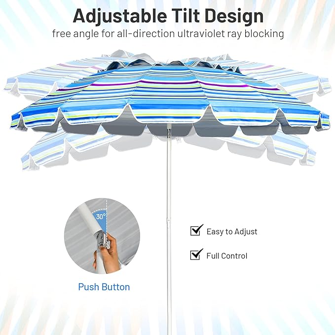 Giantex 8 Ft Beach Umbrella