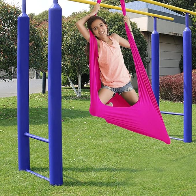 Therapy Swing for Adults Sensory Swing for Kids Indoor Outdoor Soothing Calming Snuggle Hammocks Durable Fabric Swing for Autism ADHD Aspergers