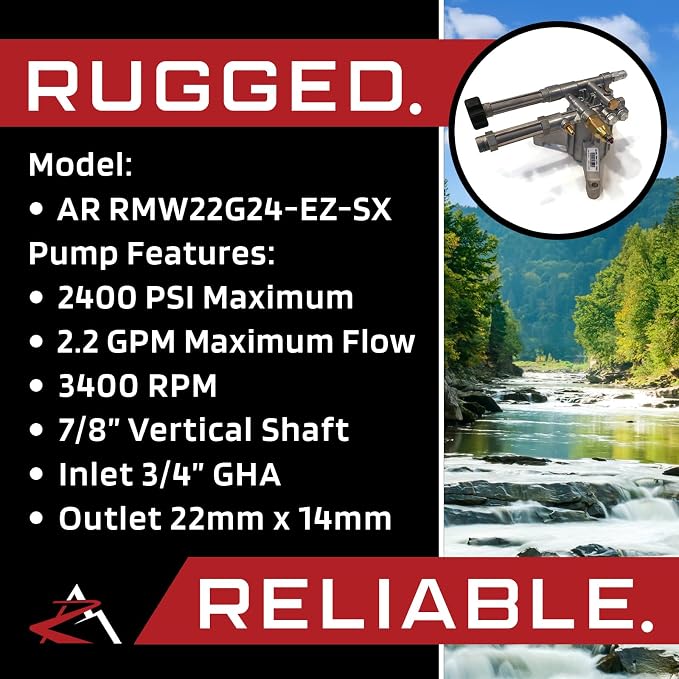 The ROP Shop OEM Annovi Reverberi AR 7/8" Shaft Pressure Washer Pump fits Craftsman 580752510 580.75251 020201