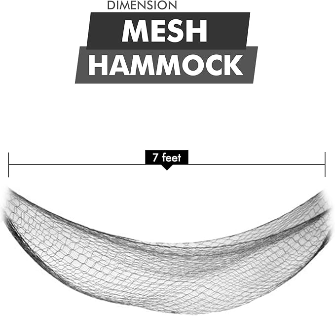 CKB 7ft Nylon Hammock - Portable and Easy to Set Up - Holds up to 220LBs