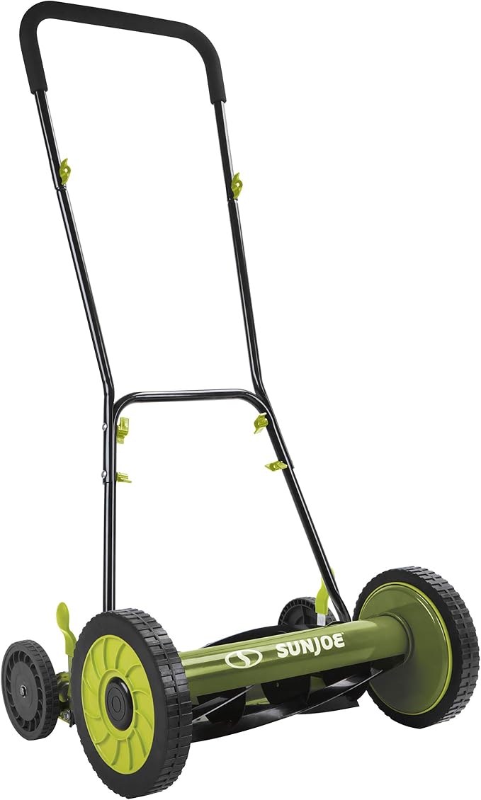 Sun Joe MJ504M Manual Reel Mower without Grass Catcher, 16"