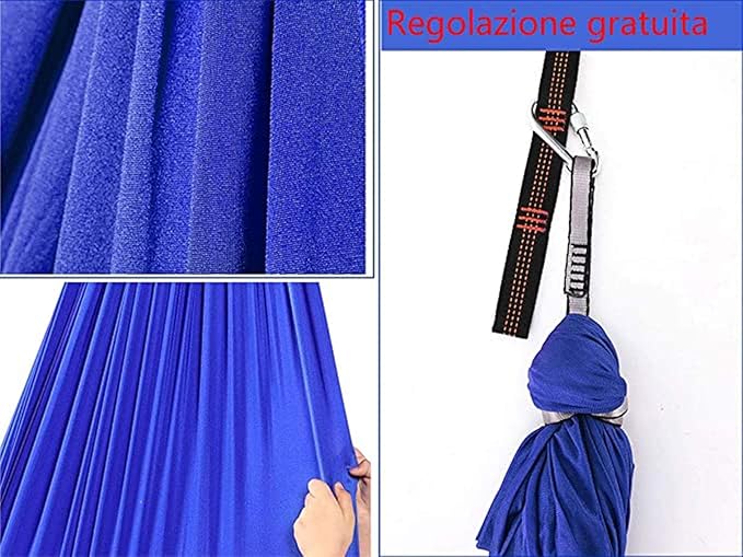Children's Elastic Swing Indoor Therapy Swing for Kids Child and Teens Adjustable Aerial Yoga Cuddle Hammock Ideal Snuggle Swing Autism ADHD and Aspergers (Color : Green, Size : 100 x 280 cm)