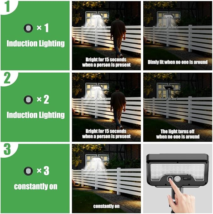 Solar Lights,Outdoor Solar Motion-Activated Light with Flexible Octopus Tripod 360° Can be Wrapped Around Tree Trunks,Dual Charging,Outdoor Sercurity Lights for Deck Fence, Garden (Black)