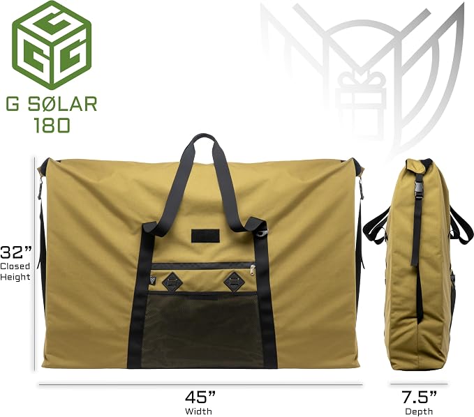Xtreme Sight Line ~ G CUBƎ 450 + G SØLAR 180 Faraday Bag for Large Generators and Solar Panels ~ Protects Against EMP/CME/EMF/RF ~ Diamond Form Farday Lined Interior ~ Coyote Brown