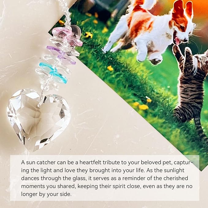 Dog Memorial Suncatcher, Loss of Dog Sympathy Gifts, Dog Remembrance Gift | Holding My Dog as Reminder of Loyal Friend, Pet Loss Crystal Suncatcher