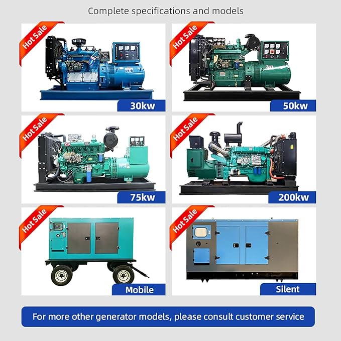 Emergency Backup Power Supply Portable Generator Set for Outdoor Work Home Commercial Use and Temporary Electricity Requirements